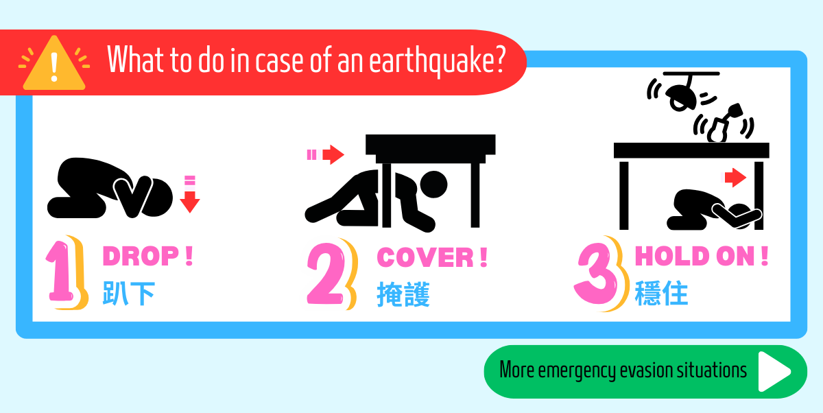 What to do in case of an earthquake banner