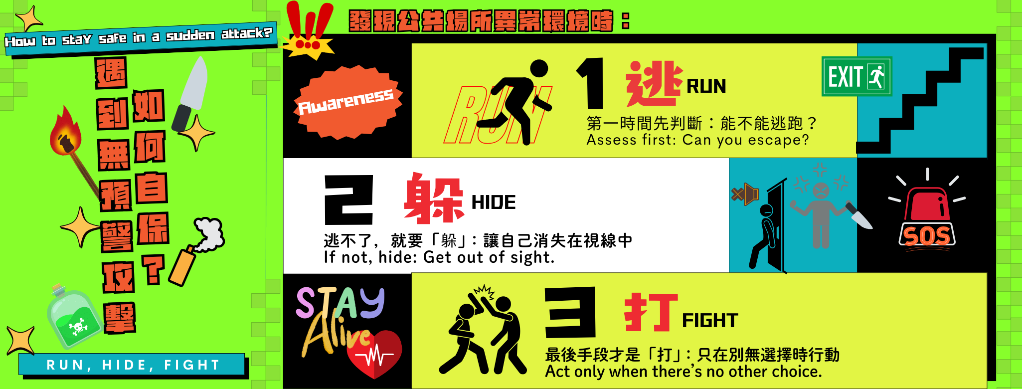 遇到無預警攻擊該如何自保